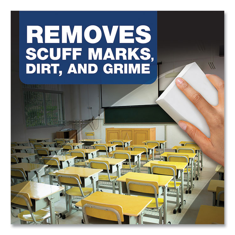 Magic Eraser Extra Durable, 4.6 X 2.4, 0.7" Thick, White, 30/carton - Image 6