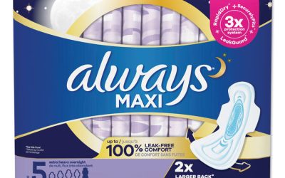 Maxi Pads, Extra Heavy Overnight, 20/pack, 6 Packs/carton
