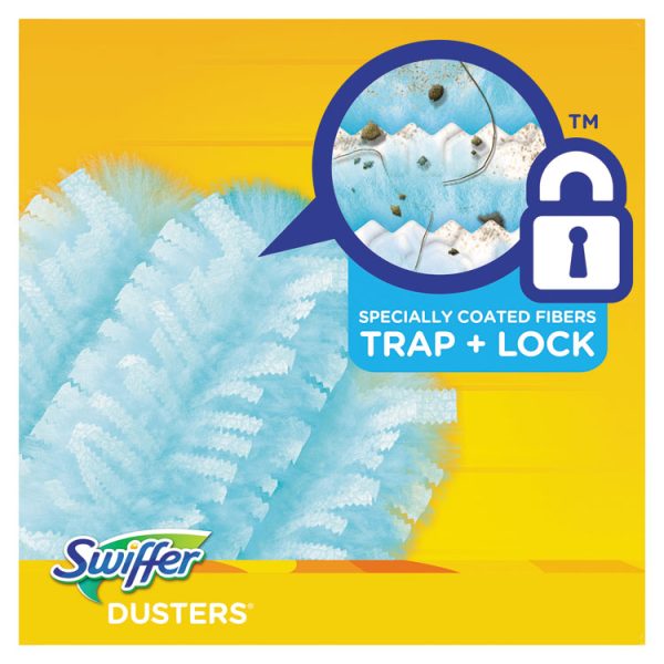 Refill Dusters, Dust Lock Fiber, Light Blue, Unscented, 10/box, 4 Box/carton - Image 3