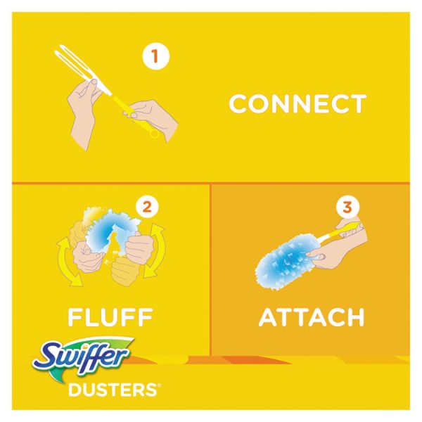 Refill Dusters, Dust Lock Fiber, Light Blue, Unscented, 10/box, 4 Box/carton - Image 5