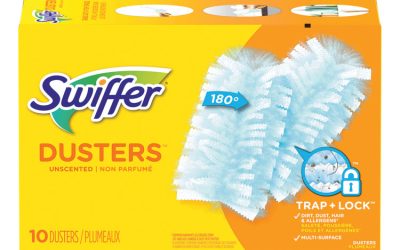 Refill Dusters, Dust Lock Fiber, Light Blue, Unscented, 10/box, 4 Box/carton