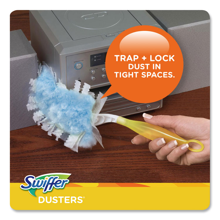 Refill Dusters, Dust Lock Fiber, Light Blue, Unscented, 10/box, 4 Box/carton - Image 4