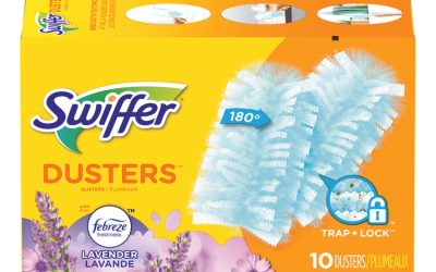 Refill Dusters, Dustlock Fiber, Light Blue, Lavender Vanilla Scent,10/box,4 Boxes/carton