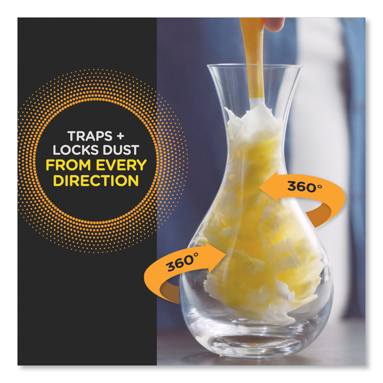 Heavy Duty Dusters Refill, Dust Lock Fiber, Yellow, 6/box, 4 Boxes/carton - Image 5