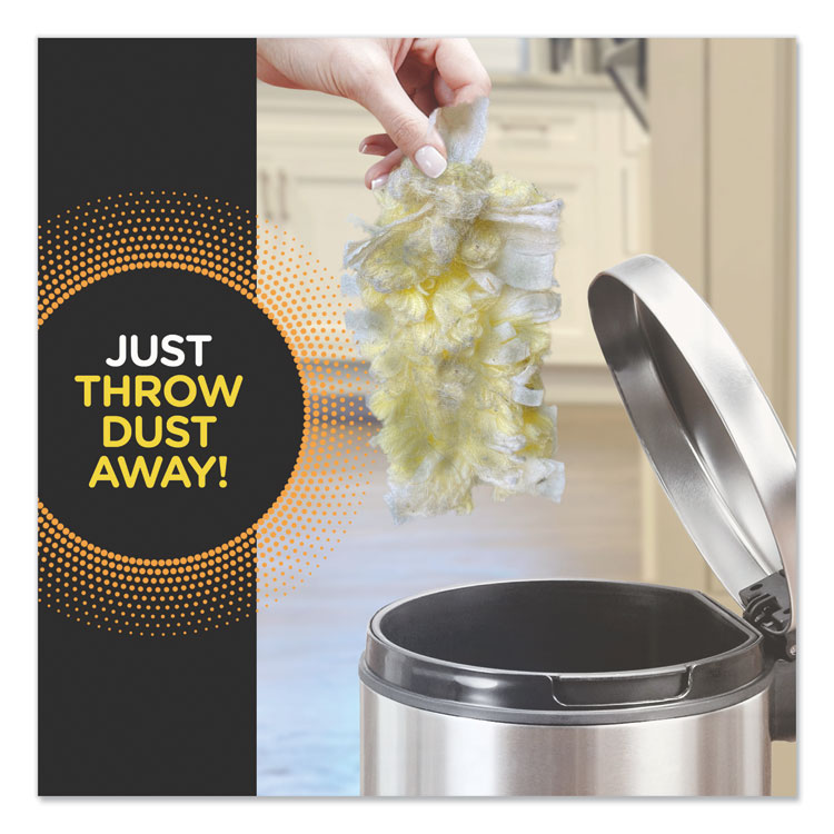 Heavy Duty Dusters Refill, Dust Lock Fiber, Yellow, 6/box, 4 Boxes/carton - Image 3