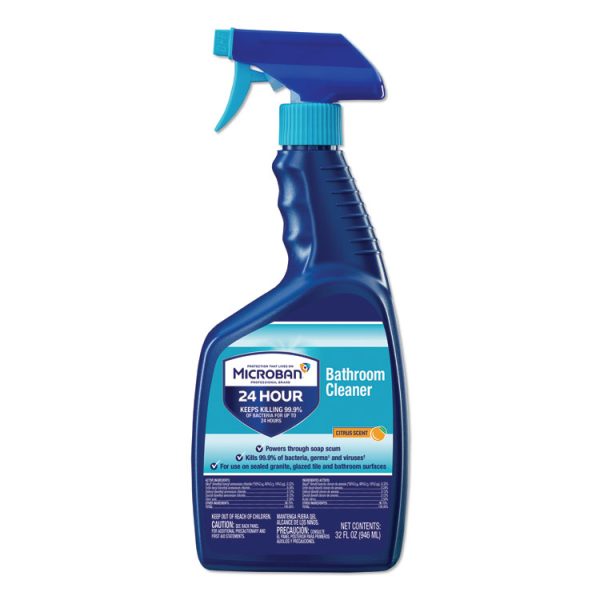 24-Hour Disinfectant Bathroom Cleaner, Citrus, 32 Oz Spray Bottle, 6/carton - Image 2