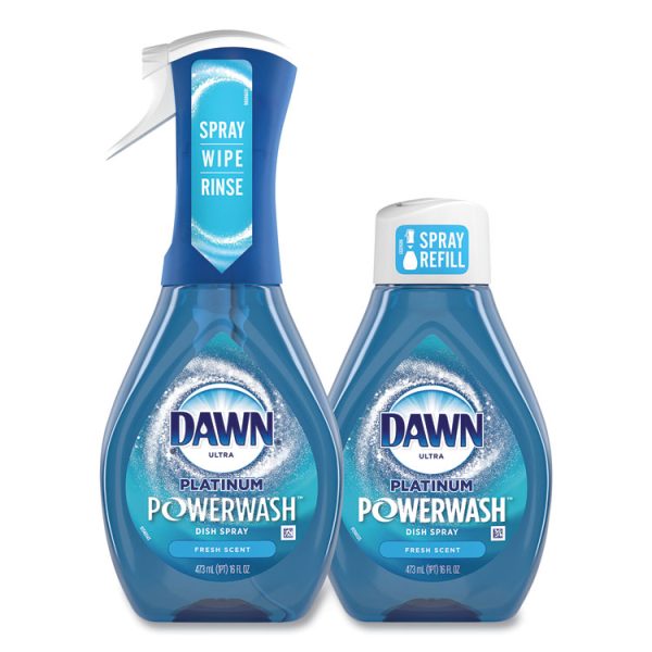 Platinum Powerwash Dish Spray, Fresh, 16 Oz Spray Bottle, 2/pack, 3 Packs/carton - Image 3