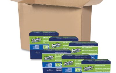 Dry Refill Cloths, White, 10.63 x 8, 32/Box, 6 Boxes/Carton