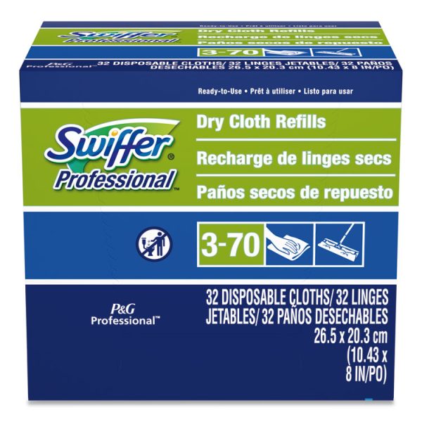 Dry Refill Cloths, White, 10.63 x 8, 32/Box, 6 Boxes/Carton - Image 2