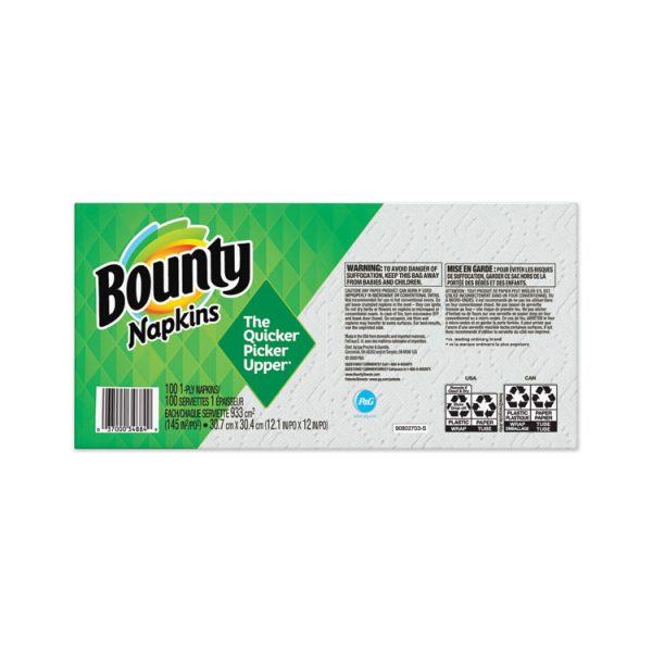 Quilted Napkins, 1-Ply, 12.1 X 12, White, 100/pack, 20 Packs Per Carton - Image 2