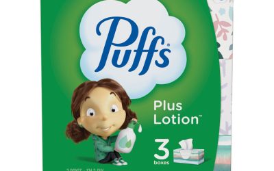 Plus Lotion Facial Tissue, 2-Ply, White, 124/Box, 3 Box/Pack, 8 Packs/Carton