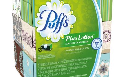 Plus Lotion Facial Tissue, 2-Ply, White, 124 Sheets/box, 6 Boxes/pack, 4 Packs/carton
