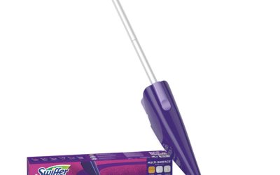 WetJet Mop Starter Kit with 10 Pads and 1 Cleaner, 11.3 x 5.4 Head, Silver Handle