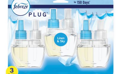 PLUG Air Freshener Refills, Linen and Sky, 2.63 oz, 3/Pack, 3 Packs/Carton