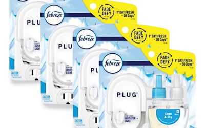 PLUG Air Freshener Warmer Start Kit, 6.54 x 2.99 x 5.98, Clear/White, 4/Carton
