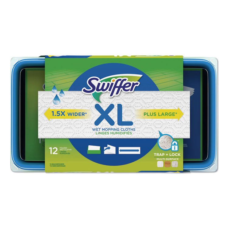 Max/XL Wet Refill Cloths, 16.5 x 9, White, 12/Tub, 6 Tubs/Carton - Image 2