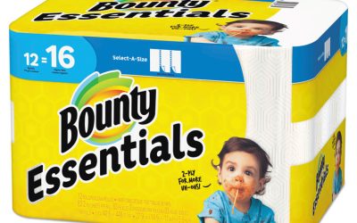 Essentials Select-A-Size Kitchen Roll Paper Towels, 2-Ply, 83 Sheets/roll, 12 Rolls/carton