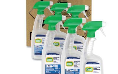 Disinfecting Cleaner With Bleach, 32 Oz, Plastic Spray Bottle, Fresh Scent, 6/carton