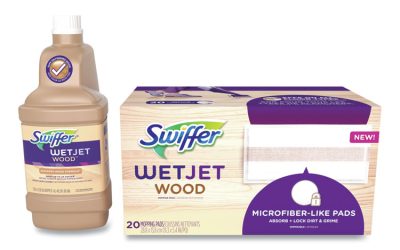 WetJet System Wood Cleaning-Solution Refill with Mopping Pads, Unscented, 1.25 L Bottle