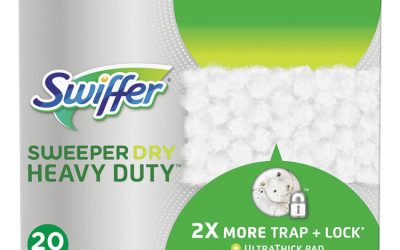 Heavy-Duty Dry Refill Cloths, 10.3 x 7.8, White, 20/Pack, 4 Packs/Carton