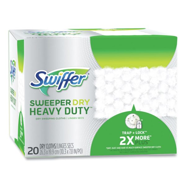 Heavy-Duty Dry Refill Cloths, 10.3 x 7.8, White, 20/Pack, 4 Packs/Carton - Image 4