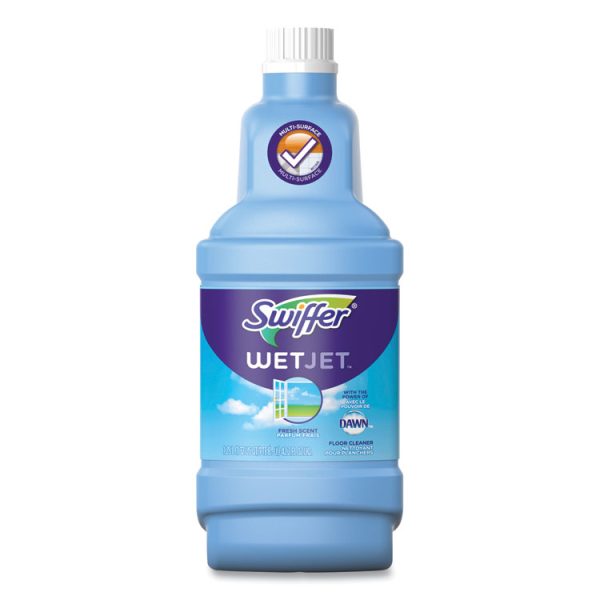 Wetjet System Cleaning-Solution Refill, Fresh Scent, 1.25 L Bottle, 4/carton