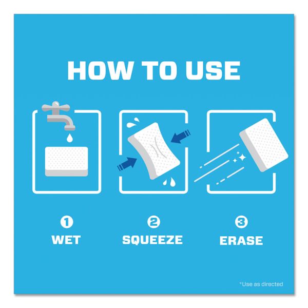 Magic Eraser, 2.3 X 4.6, 1" Thick, White, 6/pack, 6 Packs/carton - Image 2