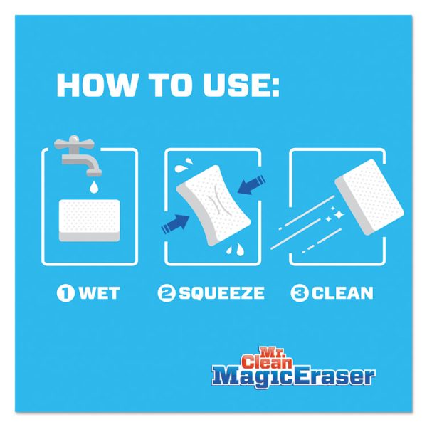 Magic Eraser Extra Durable, 4.6 X 2.4, 0.7" Thick, White, 4/box, 8 Boxes/carton - Image 5