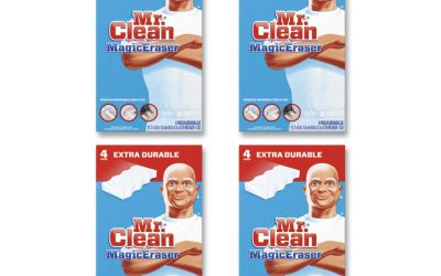 Magic Eraser Extra Durable, 4.6 X 2.4, 0.7″ Thick, White, 4/box, 8 Boxes/carton