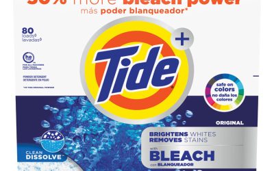 Laundry Detergent With Bleach, Tide Original Scent, Powder, 144 Oz Box