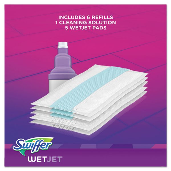 Wetjet Mop, 11 X 5 White Cloth Head, 46" Purple/silver Aluminum/plastic Handle - Image 5