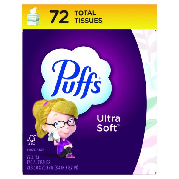 Ultra Soft Facial Tissue, 2-Ply, White, 72 Sheets/Box, 24 Boxes/Carton - Image 2