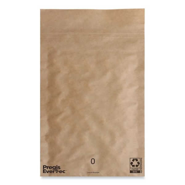 EverTec Curbside Recyclable Padded Mailer, #0, Kraft Paper, Self-Adhesive Closure, 7 x 9, Brown, 300/Carton - Image 2