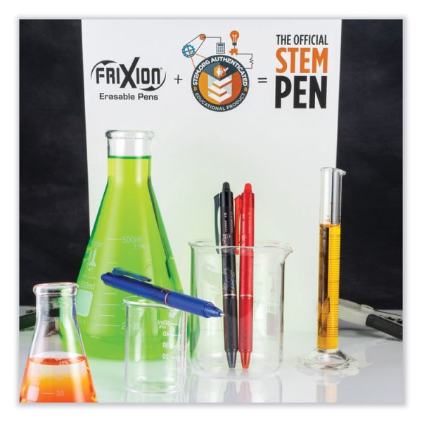 Frixion Clicker Erasable Gel Pen, Retractable, Bold 1 Mm, Blue Ink, Blue Barrel, Dozen - Image 3