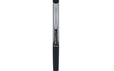 Precise V10rt Roller Ball Pen, Retractable, Bold 1 Mm, Black Ink, Black Barrel, Dozen