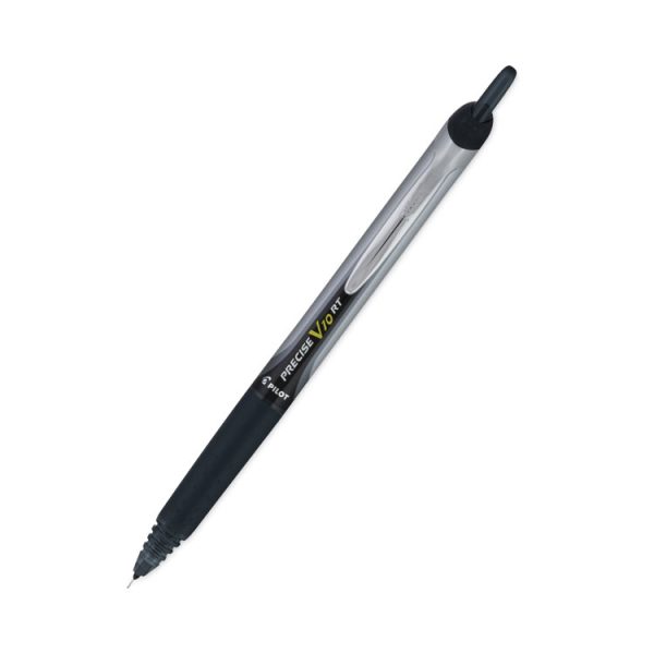 Precise V10rt Roller Ball Pen, Retractable, Bold 1 Mm, Black Ink, Black Barrel, Dozen - Image 4