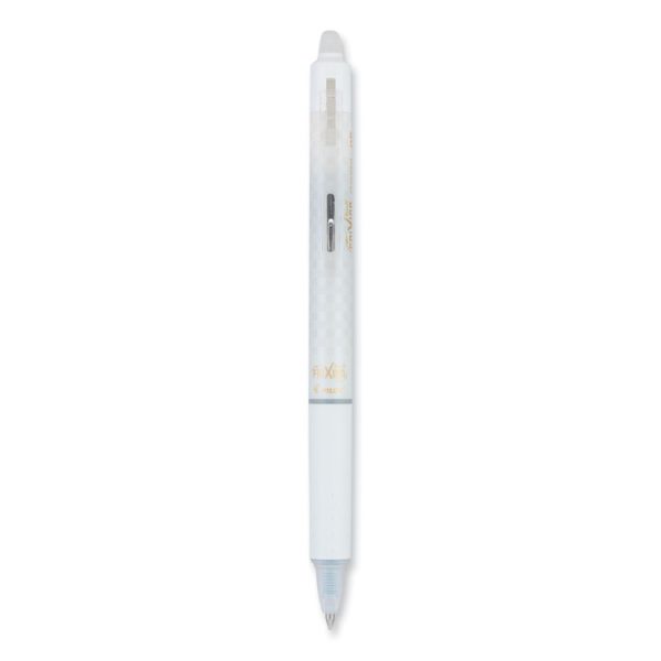 Frixion Clicker Design Erasable Gel Pen, Retractable, Extra-Fine 0.5 Mm, Black Ink, White Barrel, Dozen - Image 5
