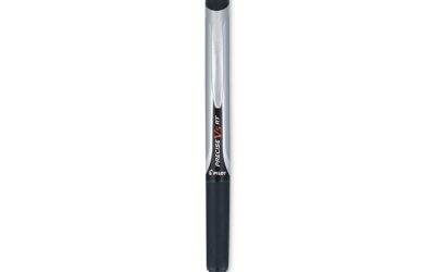 Precise V5rt Roller Ball Pen, Retractable, Extra-Fine 0.5 Mm, Black Ink, Black Barrel