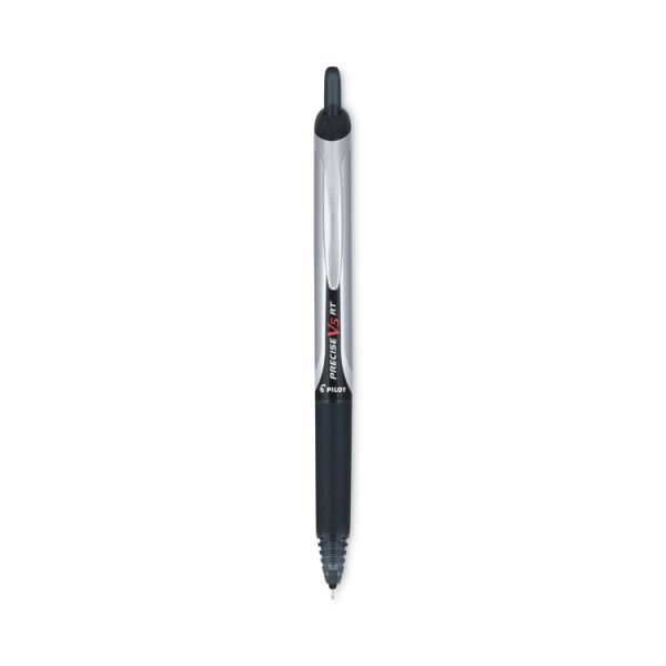Precise V5rt Roller Ball Pen, Retractable, Extra-Fine 0.5 Mm, Black Ink, Black Barrel