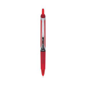 Precise V5rt Roller Ball Pen, Retractable, Extra-Fine 0.5 Mm, Red Ink, Red Barrel