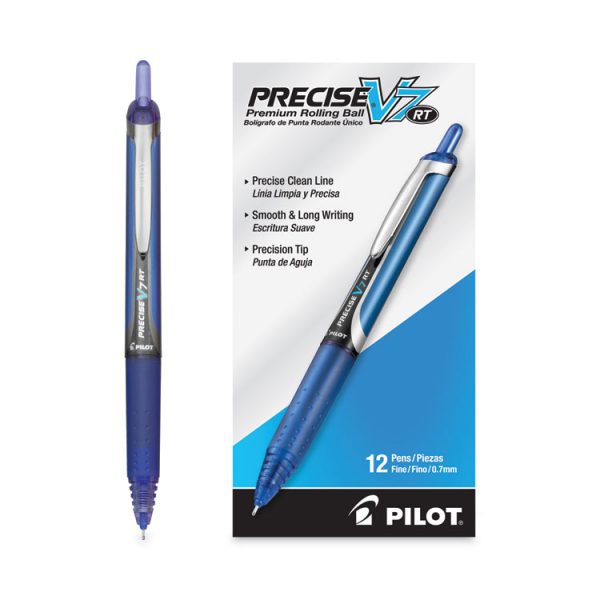 Precise V7rt Roller Ball Pen, Retractable, Fine 0.7 Mm, Blue Ink, Blue Barrel - Image 3