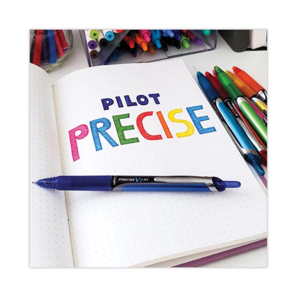 Precise V7rt Roller Ball Pen, Retractable, Fine 0.7 Mm, Blue Ink, Blue Barrel - Image 4