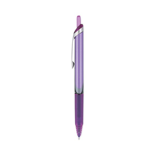 Precise V7rt Roller Ball Pen, Retractable, Fine 0.7 Mm, Purple Ink, Purple Barrel - Image 3
