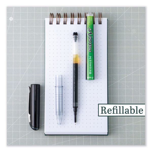 Precise V5 Begreen Roller Ball Pen, Stick, Extra-Fine 0.5 Mm, Black Ink, Black Barrel, Dozen - Image 4