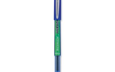 Precise V5 Begreen Roller Ball Pen, Stick, Extra-Fine 0.5 Mm, Blue Ink, Blue Barrel, Dozen