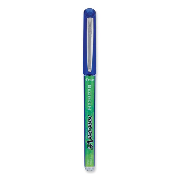 Precise V5 Begreen Roller Ball Pen, Stick, Extra-Fine 0.5 Mm, Blue Ink, Blue Barrel, Dozen - Image 3