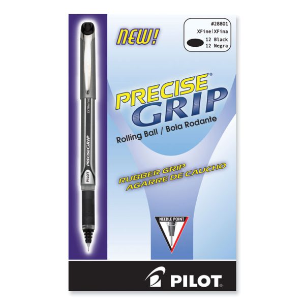 Precise Grip Roller Ball Pen, Stick, Extra-Fine 0.5 Mm, Black Ink, Black Barrel - Image 2