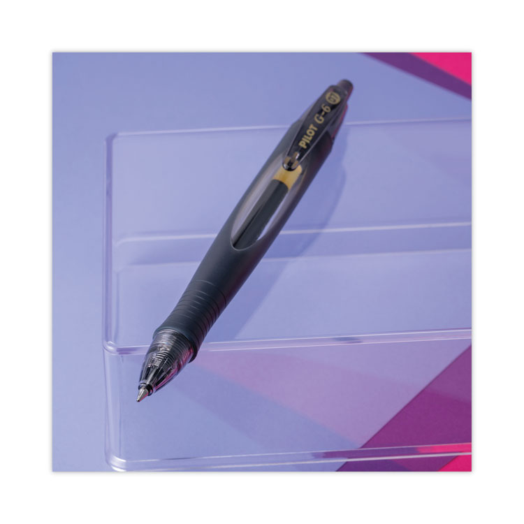 G6 Gel Pen, Retractable, Fine 0.7 Mm, Black Ink, Black Barrel - Image 3