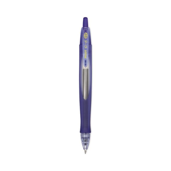 G6 Gel Pen, Retractable, Fine 0.7 Mm, Blue Ink, Blue Barrel