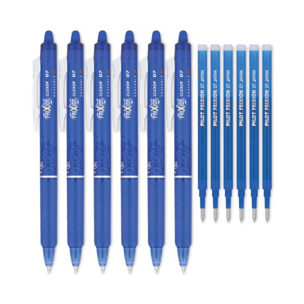 Frixion Clicker Erasable Gel Pen, Retractable, Fine 0.7 Mm, Blue Ink, Blue Barrel - Image 4